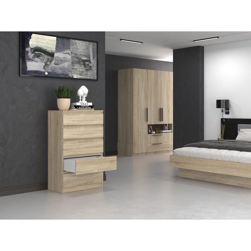 Tonya 5 Drawer 70cm Chest of Drawers, Sonoma Oak