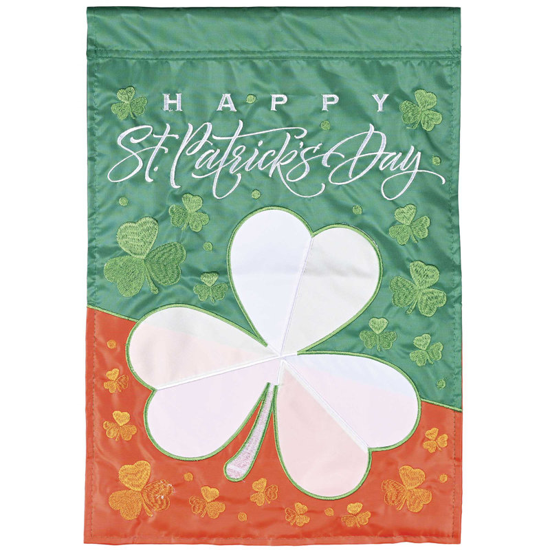 Drapeau de jardin «Happy St Patricks Day»