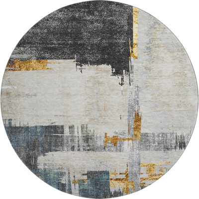 Premium Machine Washable Mayfield Charcoal Rug