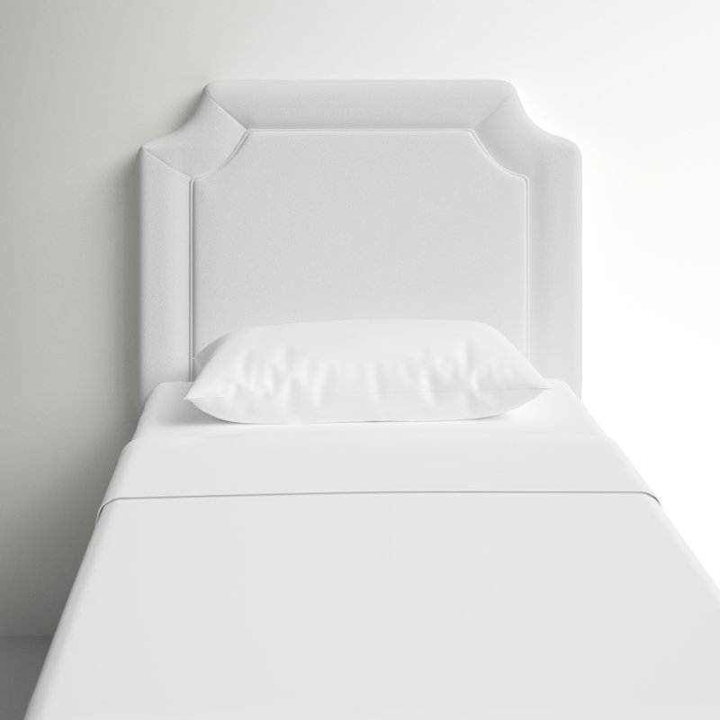 Pocola Upholstered Panel Headboard, Twin, White Performance Twill
