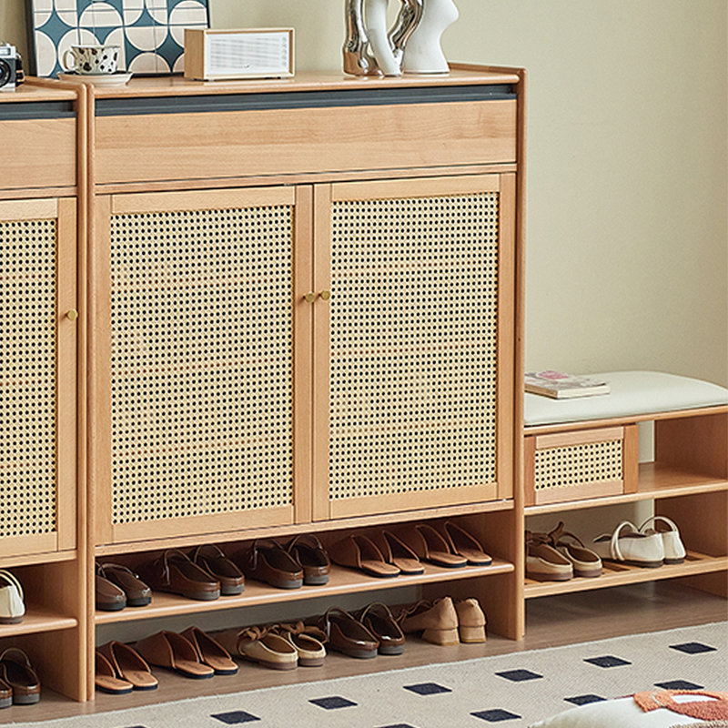 Armoire à chaussures moderne moderne en rotin 25 pièces