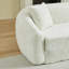 Canapé inclinable incurvé convertible, canapé-lit 2 en 1 escamotable avec base escamotable, siège profond et deux coussins, revêtement en chenille, aucun assemblage requis-1705609708