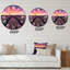 Lever de soleil et nuages dramatiques sur un champ de lavande - horloge murale-60327092