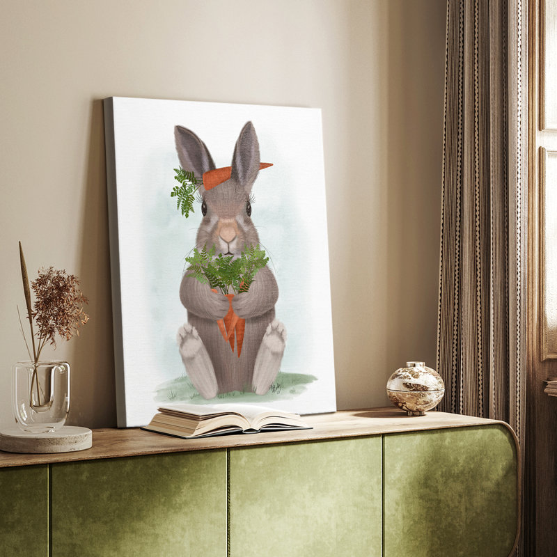 Lapin carotte câlin - galerie Cavas sur mesure, H 60 po x l 40 po