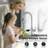 Single Hole Temperature Digital Display Kitchen Faucet With Pull Out Sprayer Single Handle Kitchen Sink Faucet Stainless Steel Kitchen Basin Taps With Glass Rinser-129453502