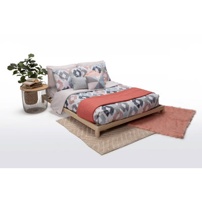 Lit plateforme en bois massif Everlei