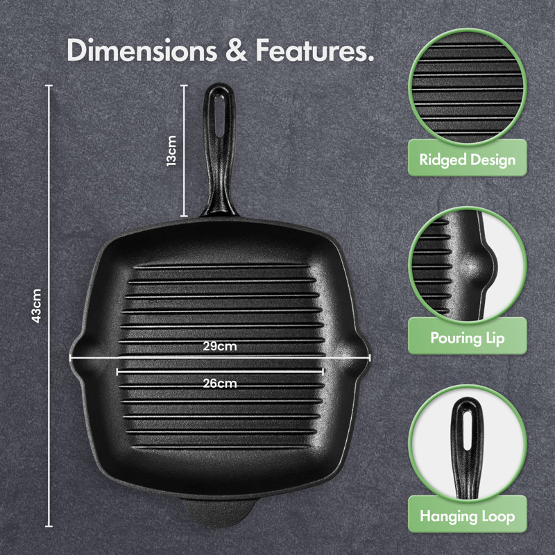  10" Cast Iron Griddle Pan