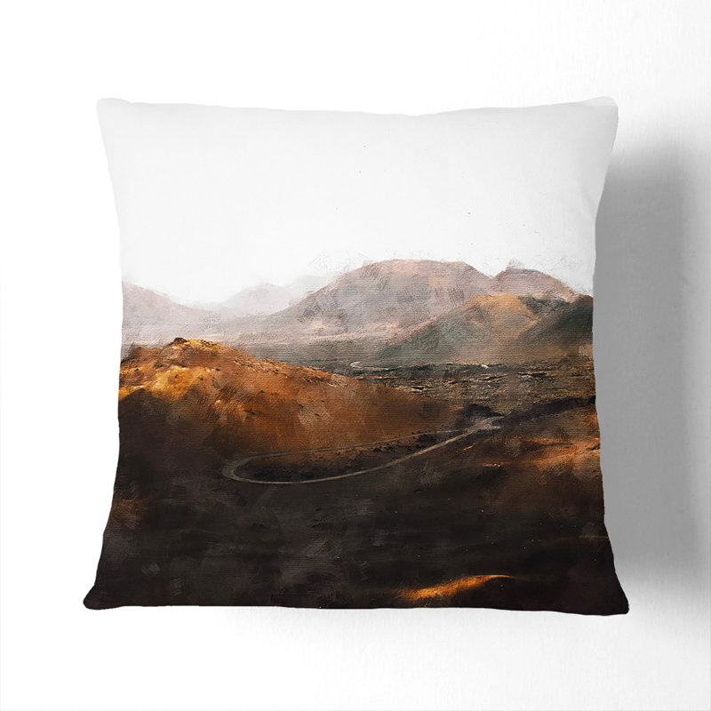 Lanzarote Spain Painting Square Throw Cushion, 55cm H x 55cm W x 20cm D