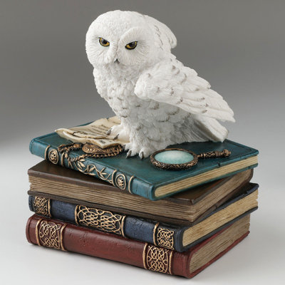 Boîte en résine de polyester 4,72 po Hibou des neiges