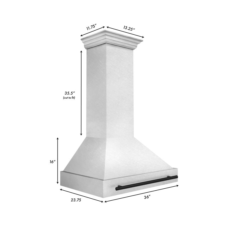 Autograph Edition 36" Fingerprint Resistant Stainless Steel Range Hood, Matte Black