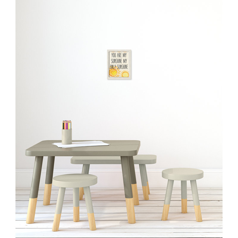 Sunshine A' Wall Decal, White Woodgrain Box Framed, 10" H x 8" W x 1.18" D