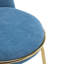 Métal bleu et doré de 2, fabrication, repose-pieds pour une utilisation prolongée, forme de chaise, motif uni, tissu de rembourrage en mousse avec cadre, confort, style de dossier rond, nettoyage des taches