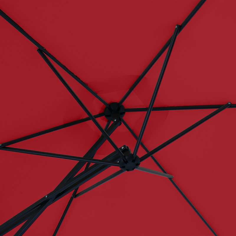 Parasol en porte-à-faux 10 pi Darathy, Rouge