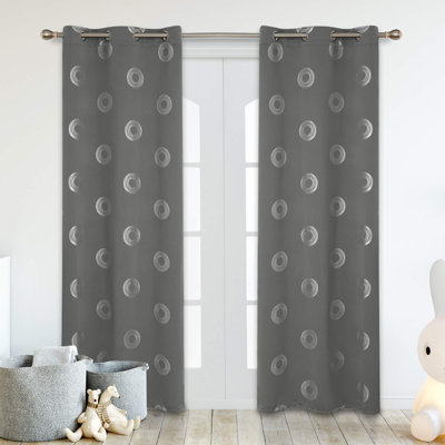 Paire de rideaux occultant en polyester Aquira