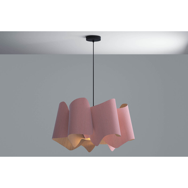 Luminaire suspendu unique à 1 lumière Camila, Rose