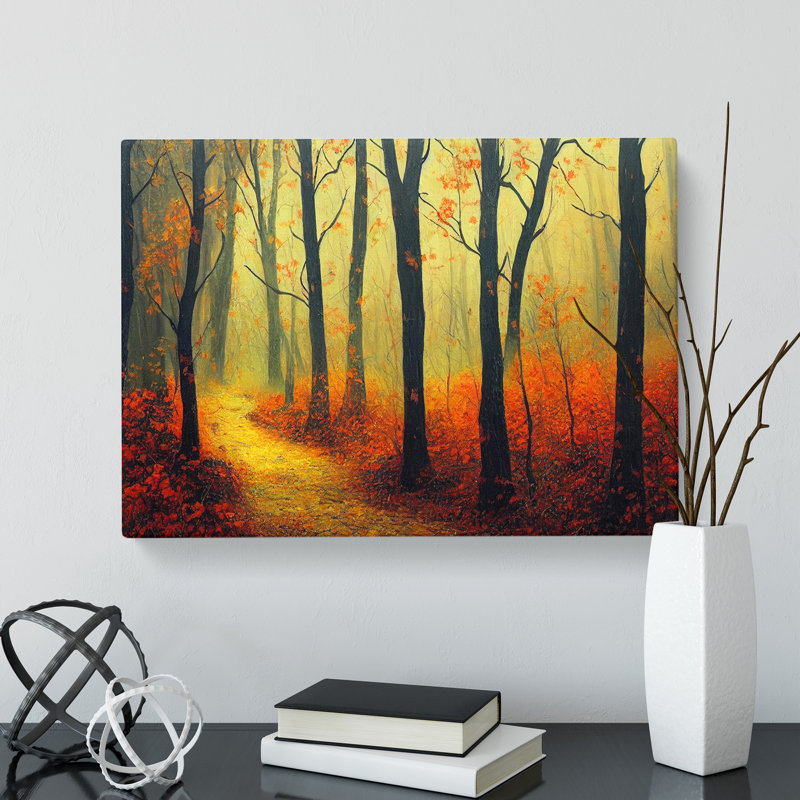 Traditional Autumn Forest - Wrapped Canvas, 50cm H x 76cm W x 3cm D