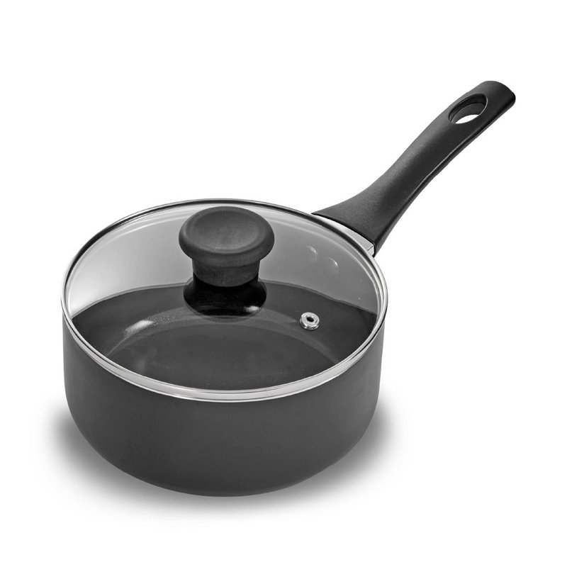 Blackmoor 20cm Black Saucepan with Lid, 2.6 L