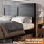 Cadre de lit, cadre de lit plateforme en bois, silencieux, aucun sommier nécessaire et outil d'assemblage facile, grand rangement sous le lit-620942794
