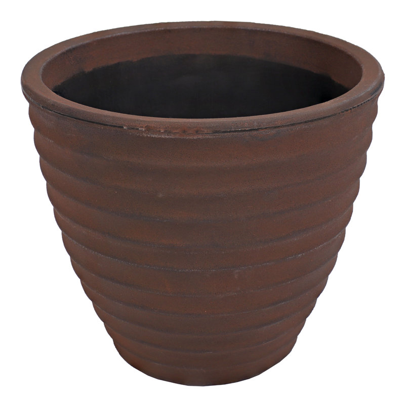 Pot de fleurs extérieur en polyrésine Swind, H 11,25 po x l 13 po x P 13 po, 4