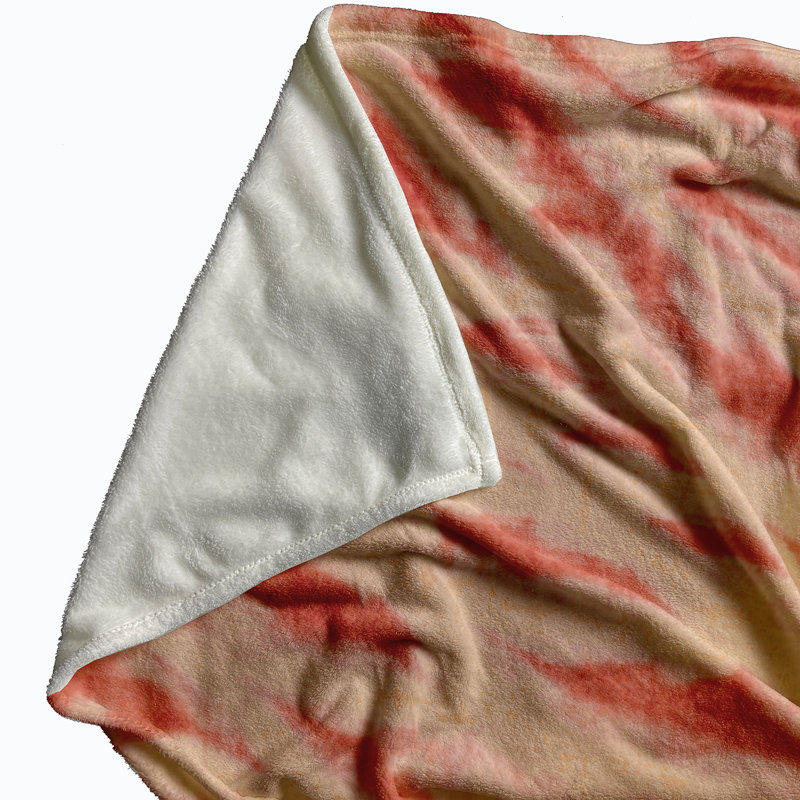 Schumann Plain Weave / Muslin Throw Blanket, Orange