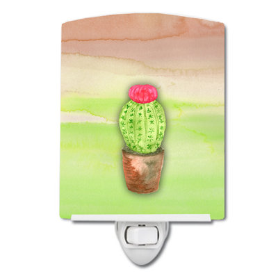 Éclairage de nuit en céramique cactus