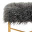Abraham Faux Sheepskin X- Square Bench-32979445