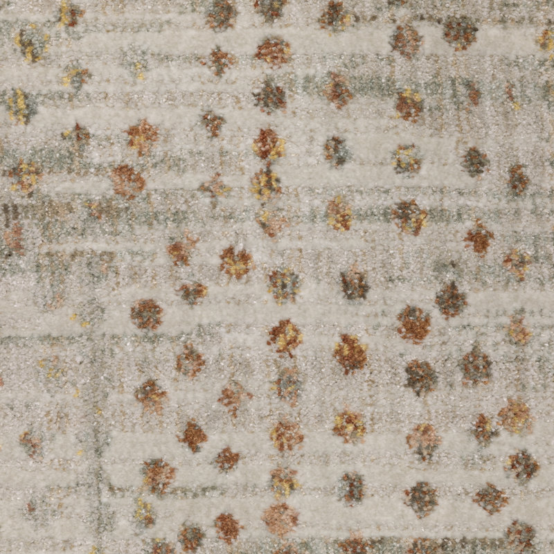 Michels Distressed Abstract Grey/ Gold Area Rug, Rectangle 5'3" x 7'7"