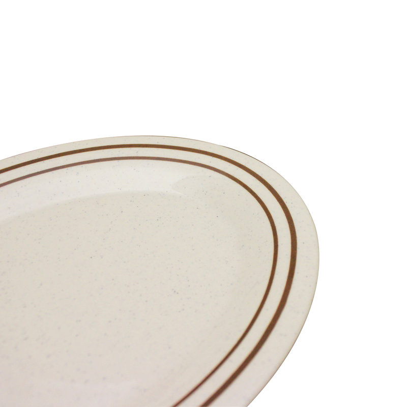 Plateau en mélamine ovale Colbin, H 0,71 po x l 11,5 po x P 8,03 po