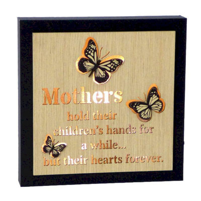 «Mothers Butterflies And Saying Led», plaque