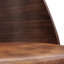 Tabouret de bar pivotant d'inspiration rétro avec structure en bois et revêtement en cuir-2022089533-2071930802