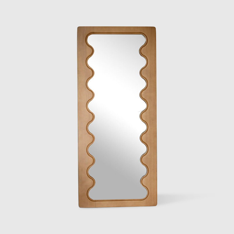 Miroir pleine grandeur en bois naturel