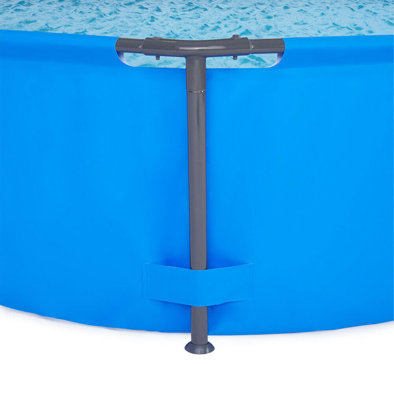 Steel Round Frame Set Pool H x W x L , with Pump Included, 11" H x 34.5" L x 15.5" W
