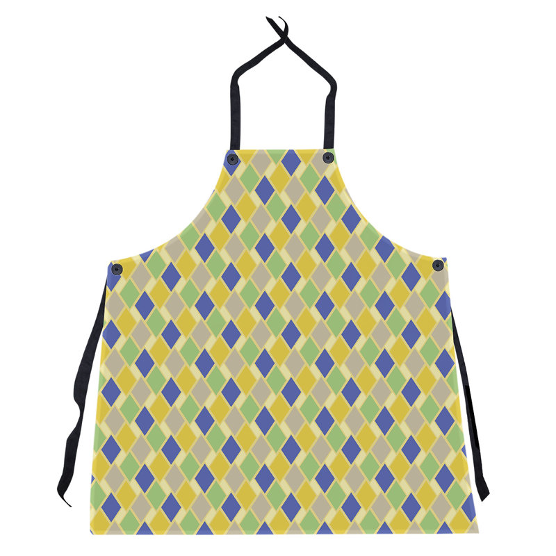 Bib Apron, Yellow/Blue