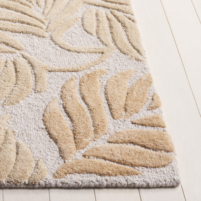 Jardin Hand Tufted Wool; Cotton Floral Indoor Rug, Rectangle 4' x 6'