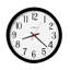 Horloge murale moderne et contemporaine Gallery, boîtier noir mat avec cadran blanc à contraste élevé