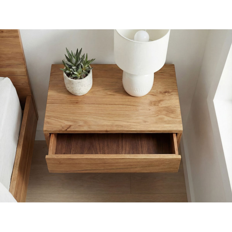50 cm W Solid Wood Bedside Table