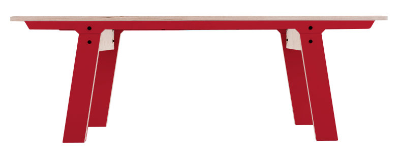 Giedi Upholstered Bench, Small, Cherry Red
