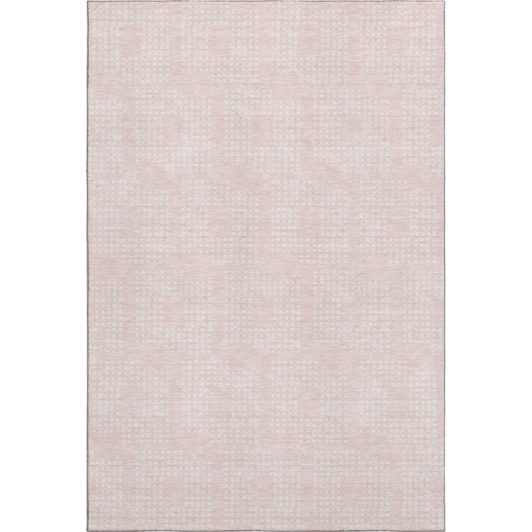 Premium Machine Washable Prisco Pink Rug