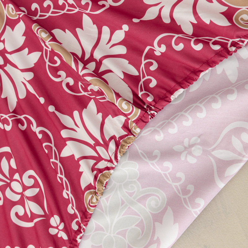 Ensemble de draps Hotel 5ème Ave Bellagio, Burgundy Damask, Full