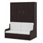 Grand lit escamotable mural avec coussin-112715781