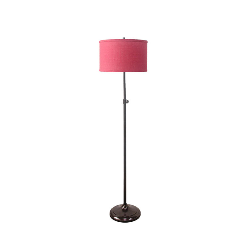 Lampe de plancher 62 po encanto, Fuchsia, Bronze frotté à l'huile