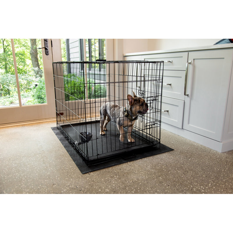 Midnight Black Polyvinyl Crate and Kennel Mat for Pets
