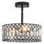 Plafonnier semi-encastré en cristal 3 lumières