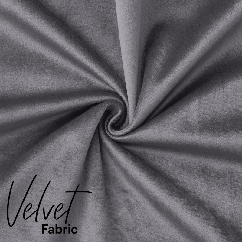 Plain Velvet Cushion Cover-(Pack of 4), Charcoal