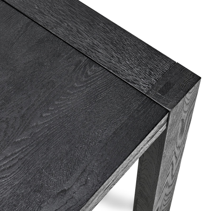 Yochanan 62" Solid Wood Dining Table, Black
