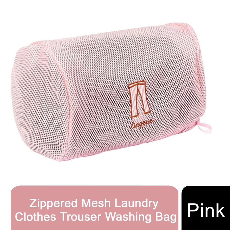 Haven Zippered Mesh Laundry Bag for Clothes & Trousers - Protective Wash Bag Pink, Pink