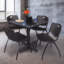 Table de salle de repos carrée Nicklo, chaises empilables 4 M-32668255-32668260-132626868