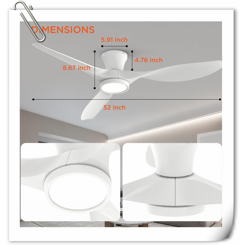 Myhrren Ceiling Fan with LED Lights