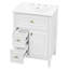 Meuble-lavabo 24 po avec lavabo, meuble-lavabo avec un tiroir rabattable et deux tiroirs, tablette réglable-405083899