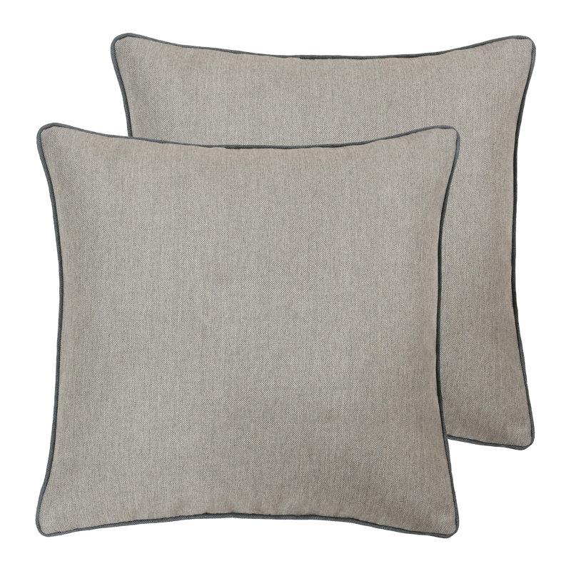 Indira Square Cushion, Taupe/Graphite, 45cm H x 45cm W x 4cm D, Polyester
